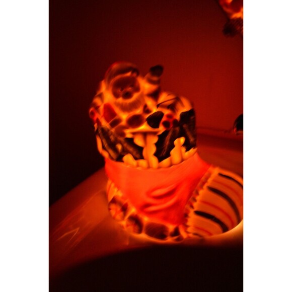 Vintage Christmas Around the World Stocking Teddy Bear Night Light Lamp Ceramic - Picture 3 of 12